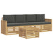 Set de canapele de exterior 5 pcs Alb și antracit Poliester - WALTI WALTI
