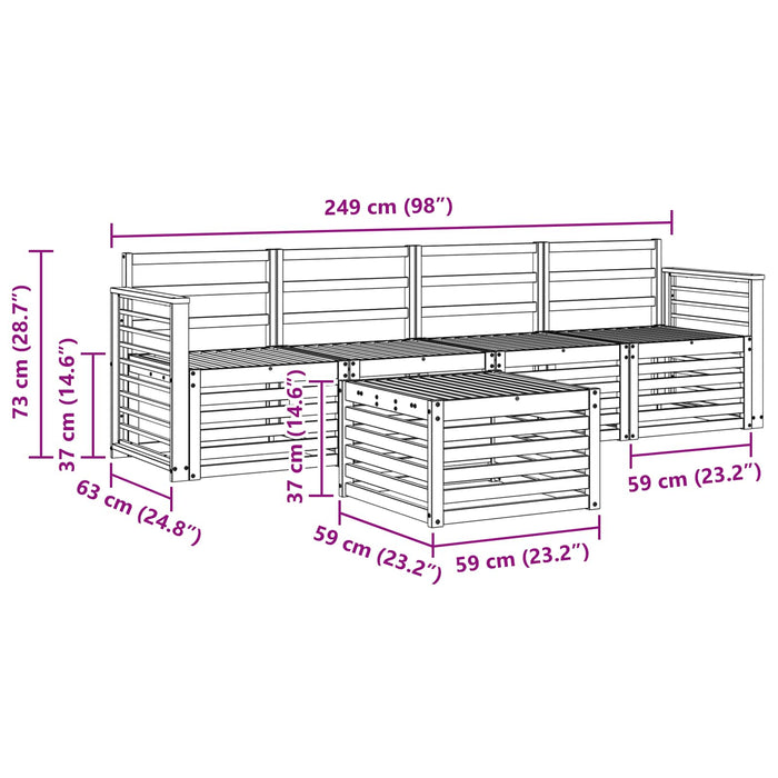 Seturi de canapele Lemn Solid de Acacia WALTI