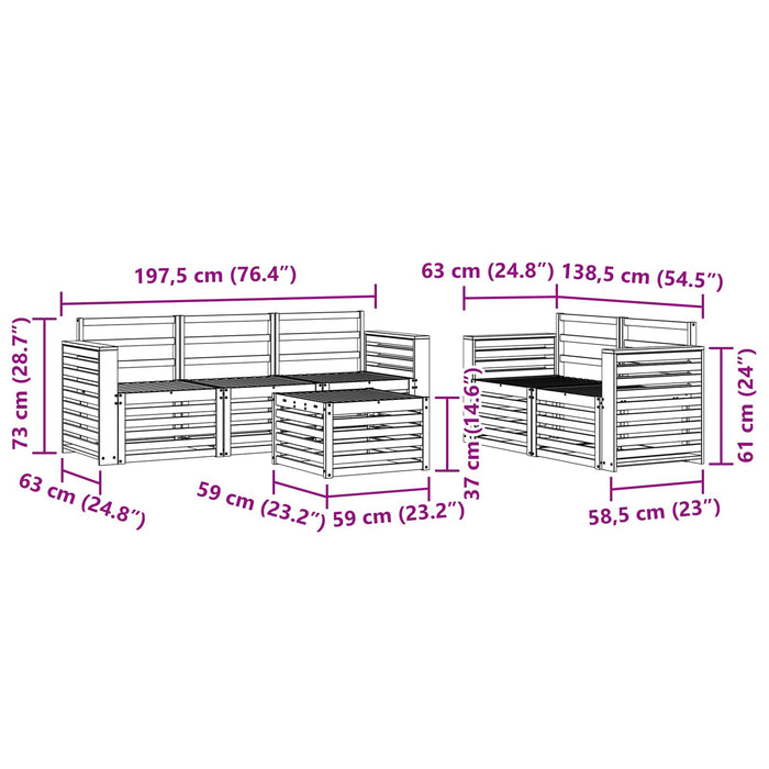 Seturi de canapele Lemn Solid de Acacia - WALTI WALTI