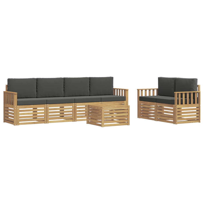 Set de canapele de exterior 7 pcs Alb și antracit Poliester WALTI