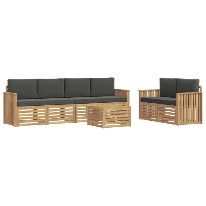 Set de canapele de exterior 7 pcs Alb și antracit Poliester - WALTI WALTI