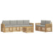 Set de canapele de exterior 7 pcs Alb și gri deschis Poliester - WALTI WALTI