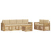 Set de canapele de exterior cu pernă 7 pcs Alb și Bej Poliester - WALTI WALTI