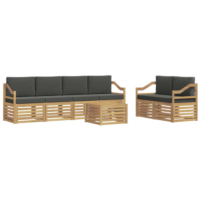 Set de canapele de exterior 7 pcs Alb și antracit Poliester WALTI