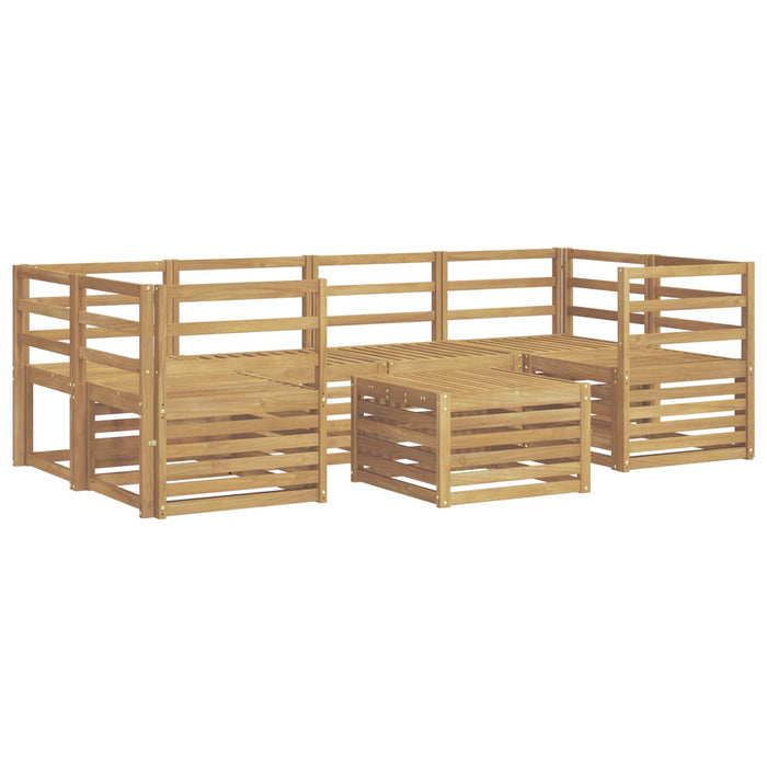 Set de canapele de exterior 7 pcs Alb Lemn Solid de Acacia - WALTI WALTI