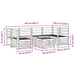 Set de canapele de exterior 7 pcs Alb Lemn Solid de Acacia - WALTI WALTI