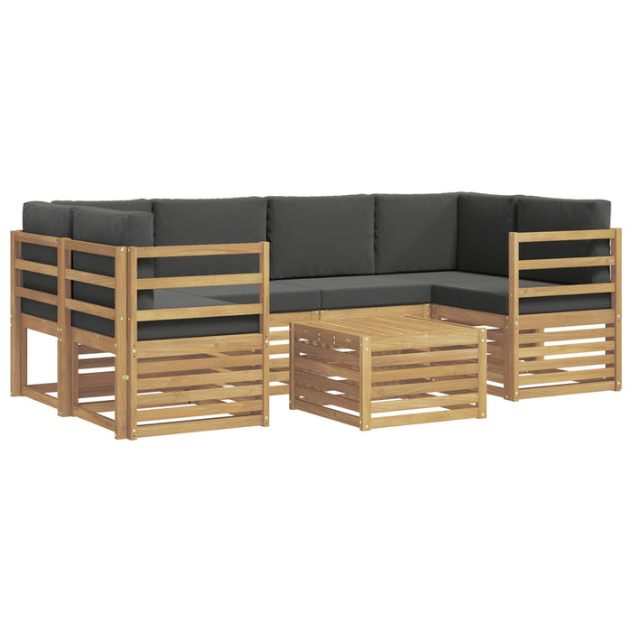 Set de canapele de exterior 7 pcs Alb și antracit Poliester WALTI