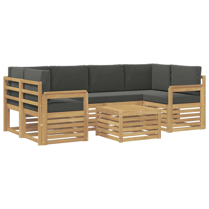 Set de canapele de exterior 7 pcs Alb și antracit Poliester WALTI