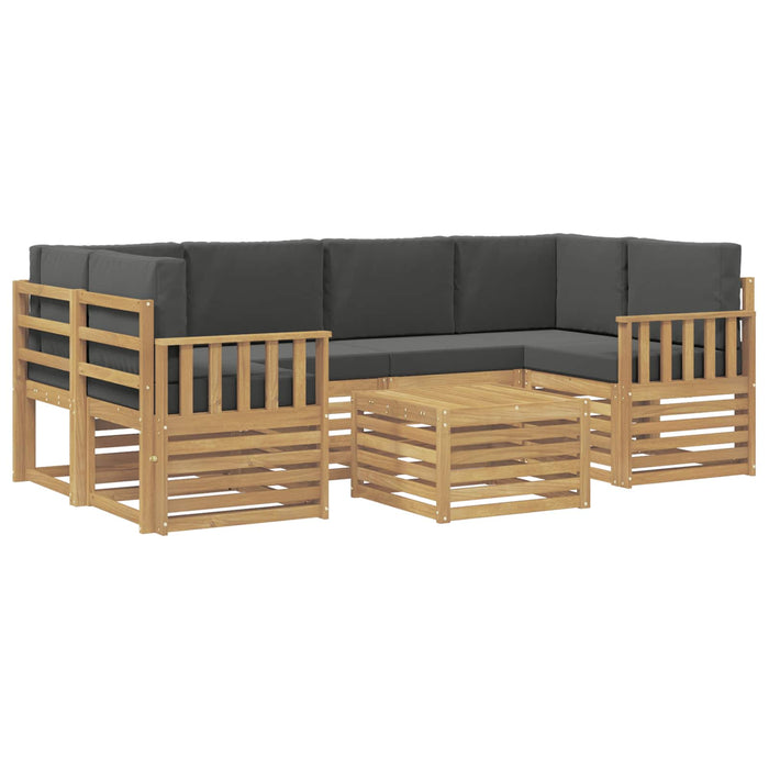 Set de canapele de exterior 7 pcs Alb și antracit Poliester WALTI