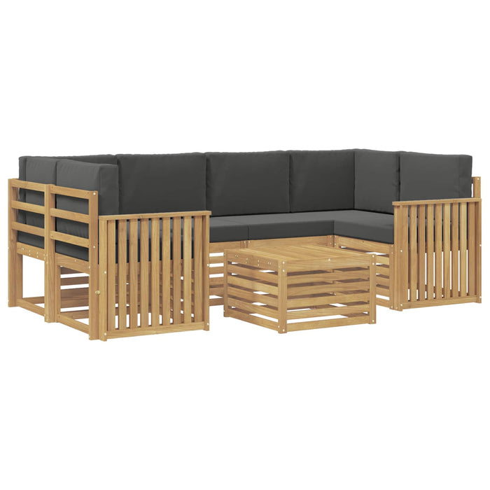 Set de canapele de exterior 7 pcs Alb și antracit Poliester - WALTI WALTI