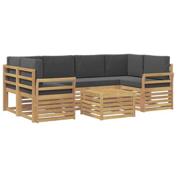 Set de canapele de exterior 7 pcs Alb și antracit Poliester - WALTI WALTI
