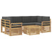 Set de canapele de exterior 7 pcs Alb și antracit Poliester - WALTI WALTI