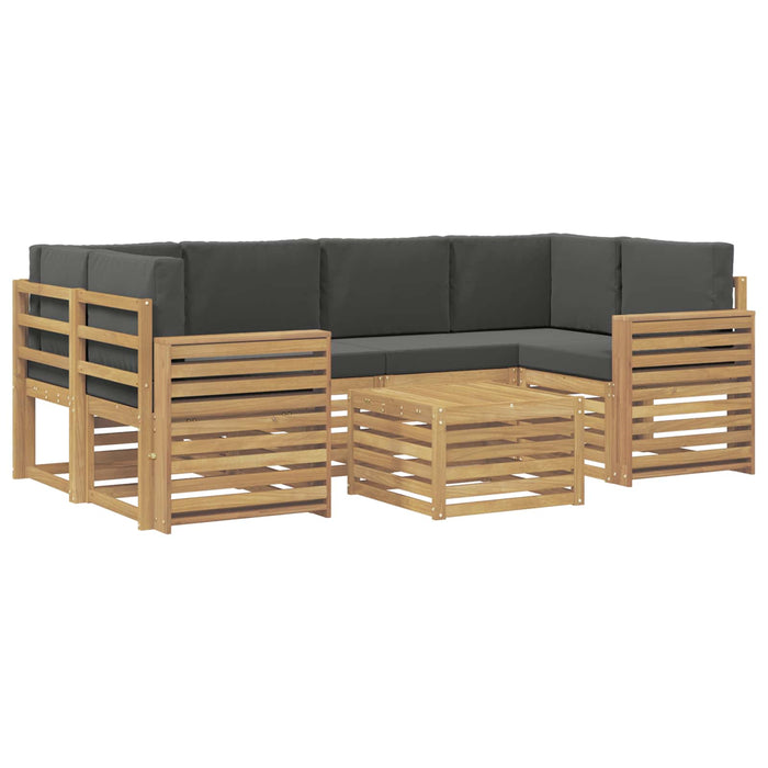 Set de canapele de exterior 7 pcs Alb și antracit Poliester - WALTI WALTI