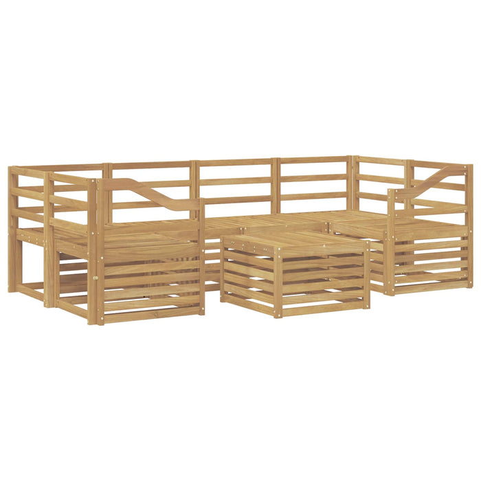 Set de canapele de exterior 7 pcs Alb Lemn Solid de Acacia WALTI