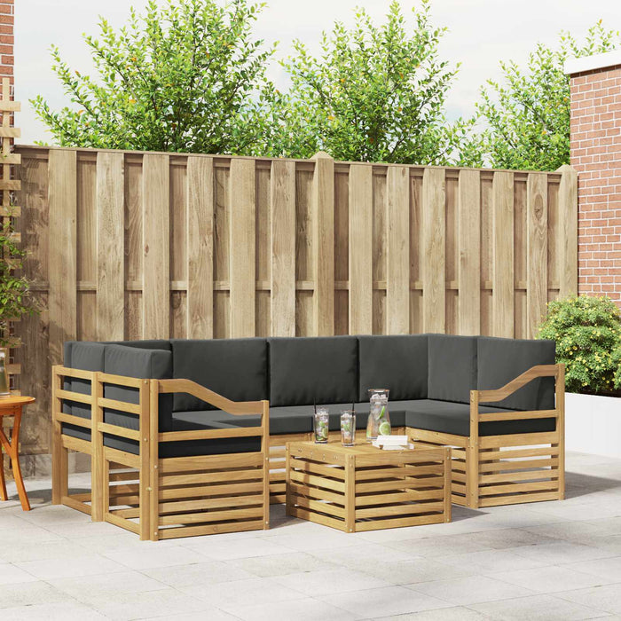 Set de canapele de exterior 7 pcs Alb și antracit Poliester WALTI