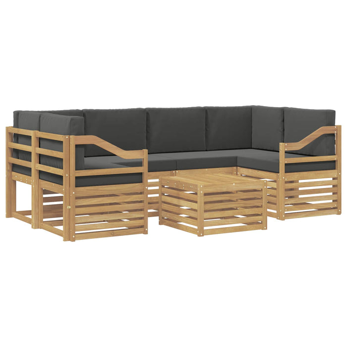 Set de canapele de exterior 7 pcs Alb și antracit Poliester WALTI
