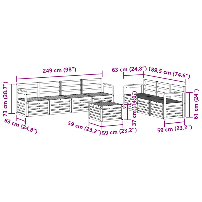 Seturi de canapele Lemn Solid de Acacia WALTI