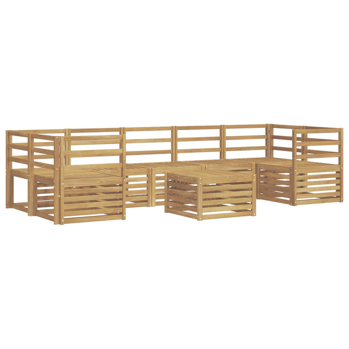Set de canapele de exterior 8 pcs Alb Lemn Solid de Acacia - WALTI WALTI