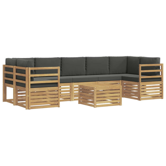 Set de canapele de exterior 8 pcs Alb și antracit Poliester WALTI