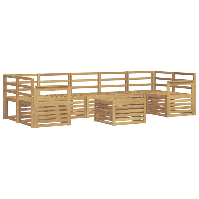 Set de canapele de exterior 8 pcs Alb Lemn Solid de Acacia - WALTI WALTI