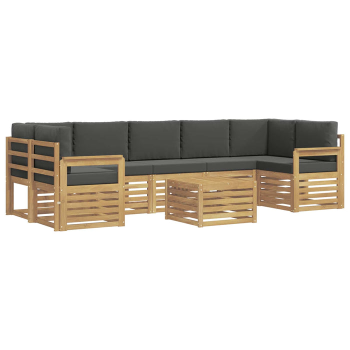 Set de canapele de exterior 8 pcs Alb și antracit Poliester WALTI