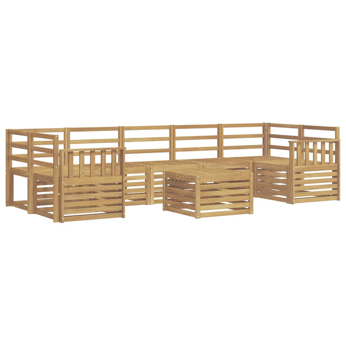 Set de canapele de exterior 8 pcs Alb Lemn Solid de Acacia - WALTI WALTI