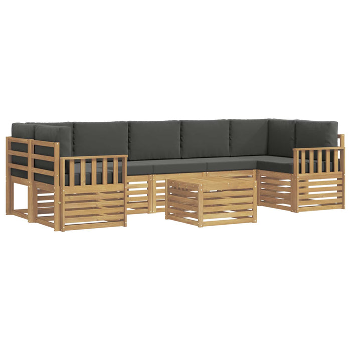 Set de canapele de exterior 8 pcs Alb și antracit Poliester WALTI
