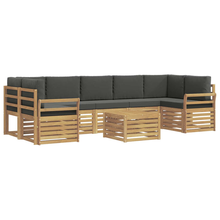 Set de canapele de exterior 8 pcs Alb și antracit Poliester WALTI