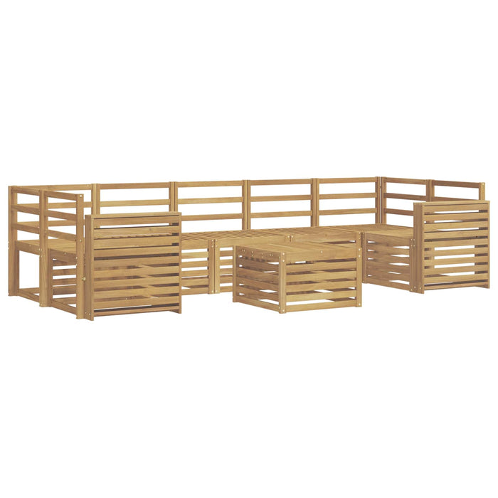 Set de canapele de exterior 8 pcs Alb Lemn Solid de Acacia WALTI