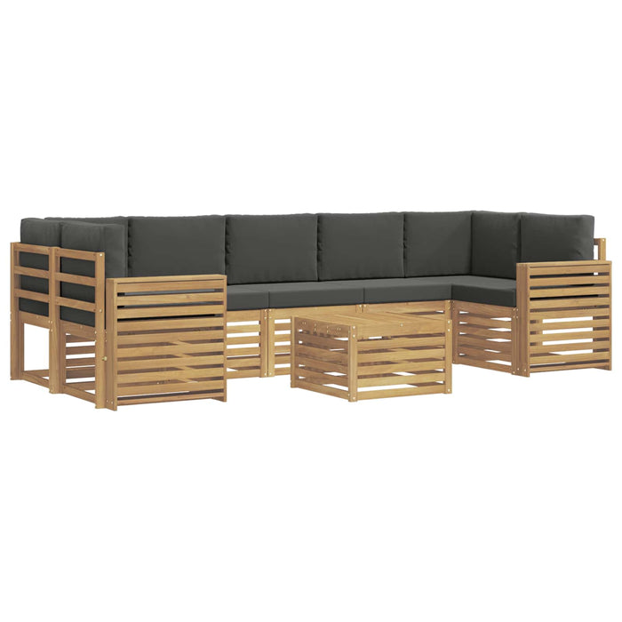 Set de canapele de exterior 8 pcs Alb și antracit Poliester WALTI