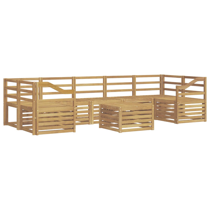 Set de canapele de exterior 8 pcs Alb Lemn Solid de Acacia WALTI