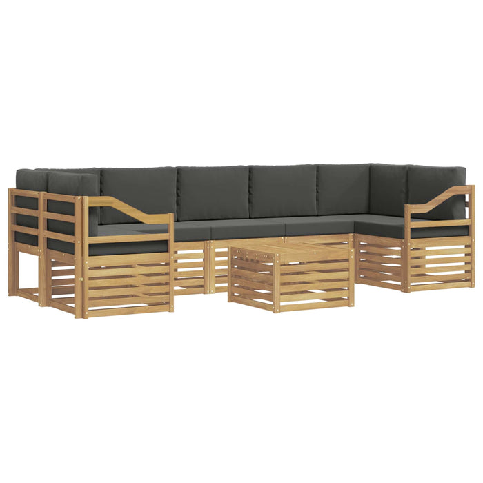 Set de canapele de exterior 8 pcs Alb și antracit Poliester WALTI
