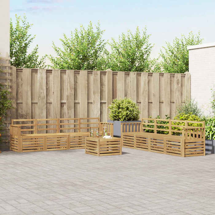 Set de canapele de exterior 9 pcs Alb 59 x 59 x 37 cm WALTI