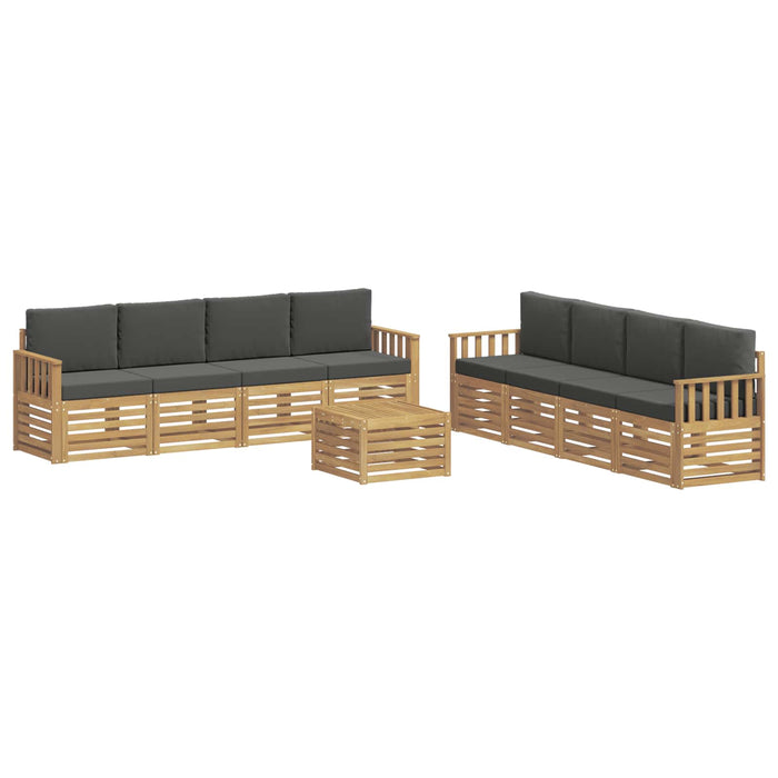 Set de canapele de exterior 9 pcs Alb și antracit WALTI