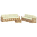 Seturi de canapele 9 pcs Alb și crem 59 x 59 x 37 cm Poliester - WALTI WALTI