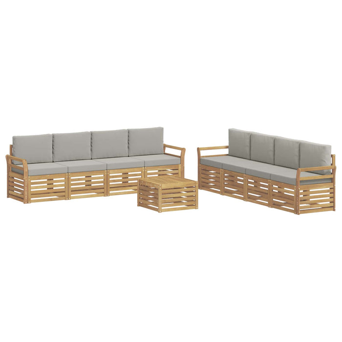 Seturi de canapele 9 pcs Alb și gri deschis 59 x 59 x 37 cm - WALTI WALTI