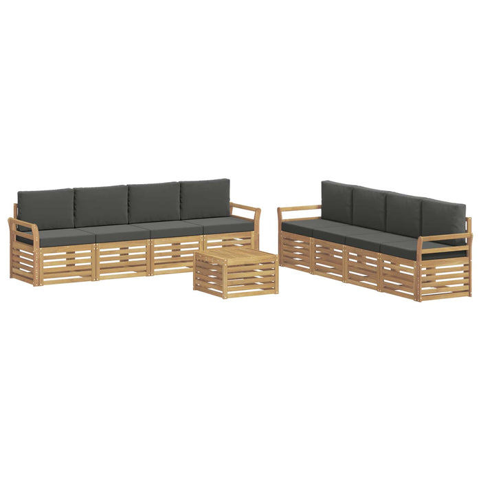 Seturi de canapele 9 pcs Alb și antracit 59 x 59 x 37 cm - WALTI WALTI