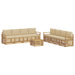 Seturi de canapele 9 pcs Alb și Bej 59 x 59 x 37 cm Poliester - WALTI WALTI