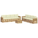 Seturi de canapele 9 pcs Alb și crem 59 x 59 x 37 cm Poliester - WALTI WALTI