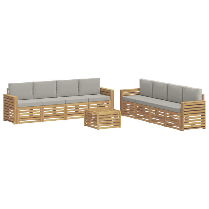 Seturi de canapele 9 pcs Alb și gri deschis 59 x 59 x 37 cm - WALTI WALTI