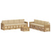 Seturi de canapele 9 pcs Alb și Bej 59 x 59 x 37 cm Poliester - WALTI WALTI