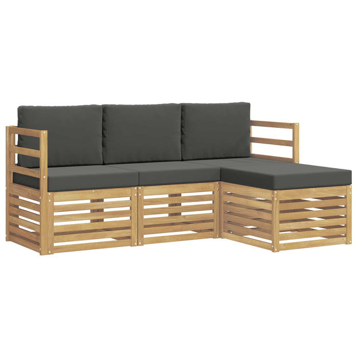 Set de canapele de exterior 4 pcs Alb și antracit WALTI