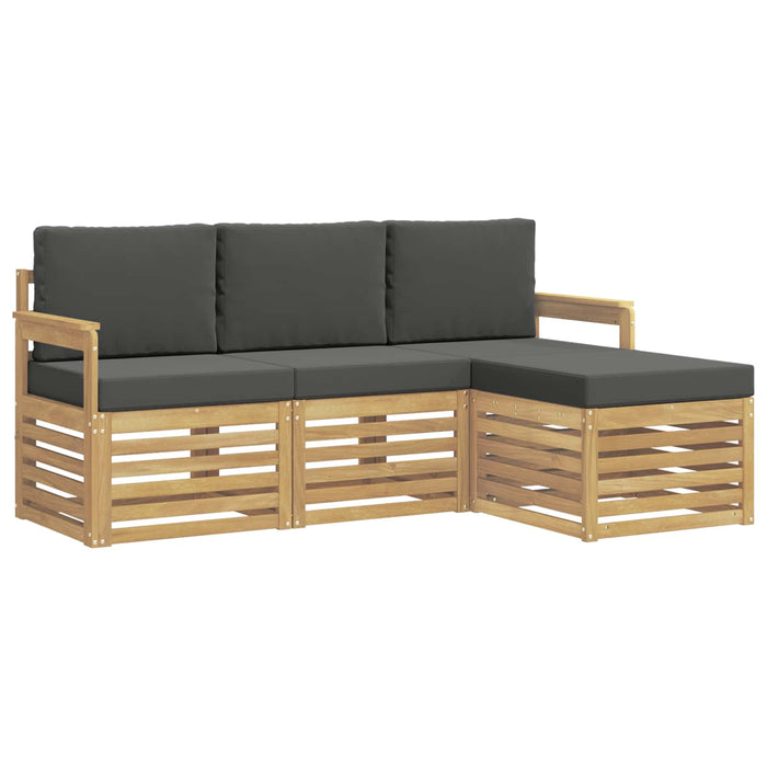 Set de canapele de exterior 4 pcs Alb și antracit WALTI