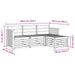 Set de canapele de exterior 4 pcs Alb 189,5 x 122,5 x 73 cm - WALTI WALTI