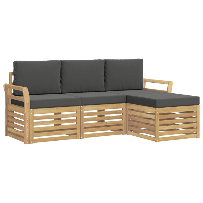 Set de canapele de exterior 4 pcs Alb și antracit WALTI