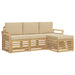 Set de canapele de exterior 4 pcs Alb și Bej - WALTI WALTI