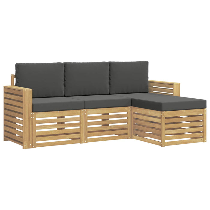 Set de canapele de exterior 4 pcs Alb și antracit WALTI
