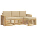 Set de canapele de exterior 4 pcs Alb și Bej - WALTI WALTI