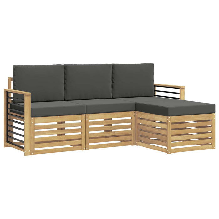 Set de canapele de exterior 4 pcs Alb și antracit WALTI