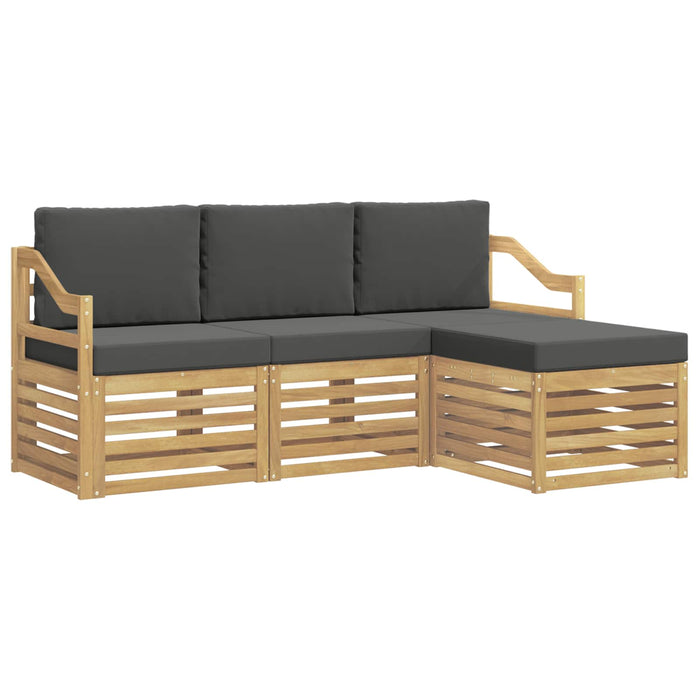 Set de canapele de exterior 4 pcs Alb și antracit WALTI